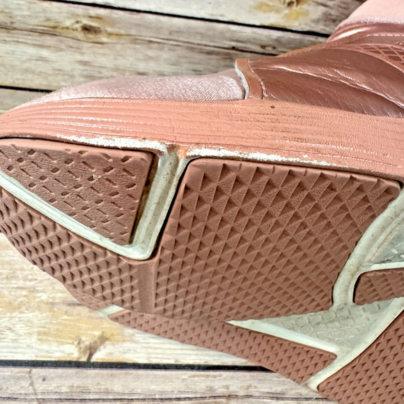 Puma x Kylie Jenner Womens Fierce Pink Satin High Top Slip On Sneakers 10 - Picture 9 of 15